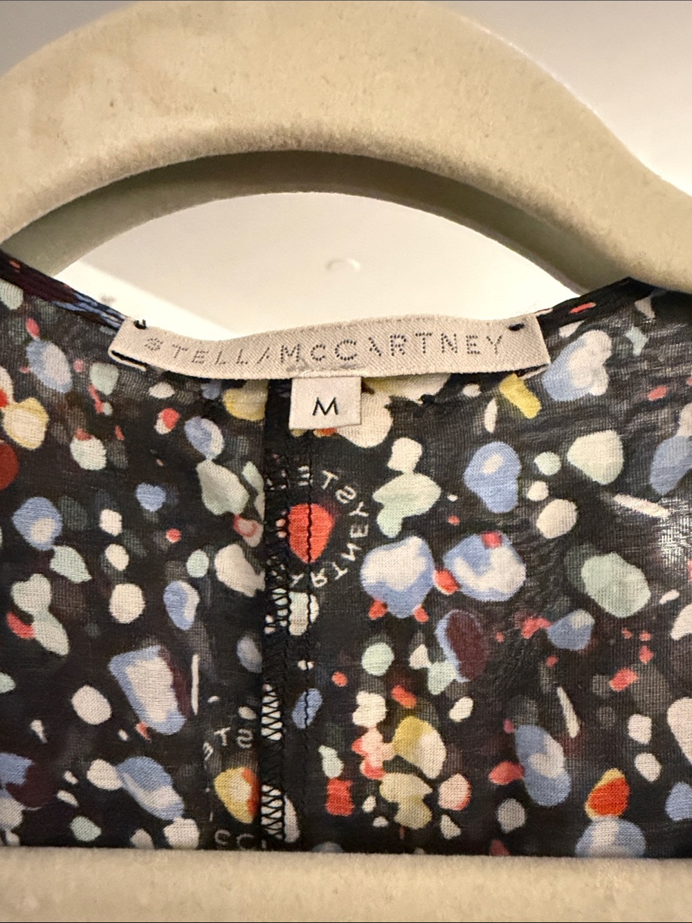 Stella McCartney Floral Dot Tiered Midi Dress - Multicolor Spots - Picture 3 of 6